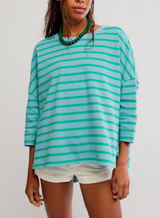 Free People Women's 2 Sense Long Sleeve Top Ivory Combo detail