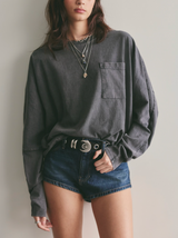 Free People Women's Epic Long Sleeve Top Peach Skin detail