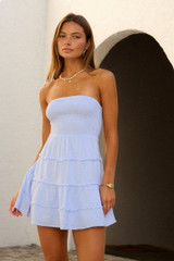 Blanco By Nature Women's Rosalie Mini Dress in Baby Blue
