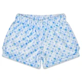 Iscream Girls' Blue Ditsy Plush Shorts Blue Ditsy Front