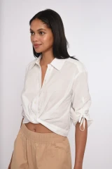 Love The Label Women's Shannon Top Bright White front detail