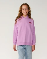 Rip Curl Girls' Surf Puff Heritage Hoodie in Lilac detail view