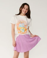 Rip Curl Girls' Costa Del Sol Woven Skirt in Lilac detail view