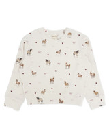 Feather 4 Arrow Luna Horse Hacci Long Sleeve ivory front