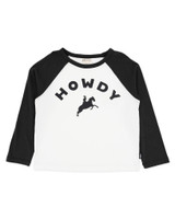 Feather 4 Arrow Girls' Aura Howdy Raglan Long Sleeve Black Front
