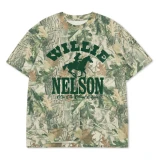 Livy Lu Women's Willie Nelson Arch Horse Licensed Camo Tee back