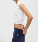 FP Movement Tempo Ruched Short Sleeve Tee White side view