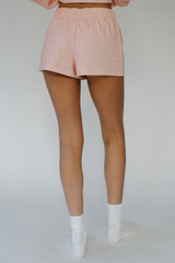 Happy Camp3r Women's Pink Peony Scuba Shorts Ballet Pink Back 1