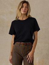 Faherty Women's Sunwashed Essential Tee Black Front