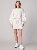 Thrive Societe Women's Wrap Front Skort Heather Oatmeal Full view