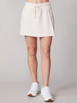 Thrive Societe Women's Wrap Front Skort Heather Oatmeal front view