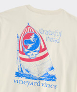 Vineyard Vines Grateful Dead Pocket Tee stone back detail