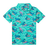 Chubbies Boys' Performace Polo in The Fossil Fuel
