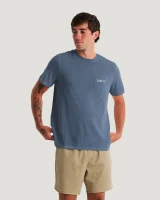 Free Fly Men's Morning Person Pocket Tee in Storm Cloud front view