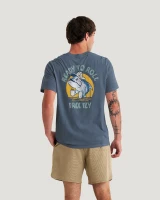 Free Fly Men's Morning Person Pocket Tee in Storm Cloud back view