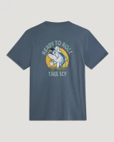 Free Fly Men's Morning Person Pocket Tee in Storm Cloud side view