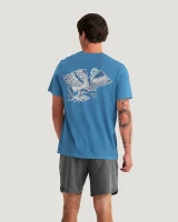 Free Fly Men's Osprey Catch Tee Pacific Blue side angle