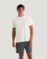 Free Fly Men's Vintage Surf Tee in Bone front view