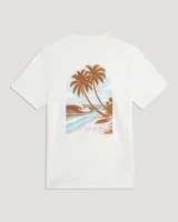 Free Fly Men's Vintage Surf Tee in Bone back view