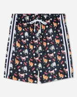 Goat USA Boys' Breakfast Bunch Mesh Shorts BLACK BACK front view