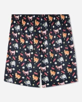 Goat USA Boys' Breakfast Bunch Mesh Shorts BLACK BACK back view