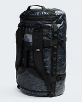 The North Face Base Camp 71L Duffel Bag in TNF Black Glowing Topo Print bottom view