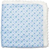 Iscream Blue Ditsy Plush Blanket corner detail