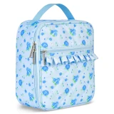 Iscream Blue Floral Lunch Tote right angle view