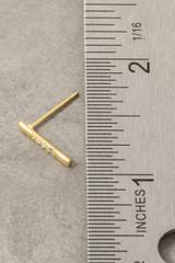 Fame 18K Gold-Dipped Cubic Zirconia Pavé Bar Stud Earrings detail view