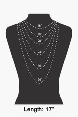 Fame Round Stone Beaded Necklace detail view
