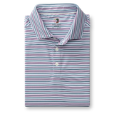 Duck Head Men's Long Drive Stripe Polo Aubergine front