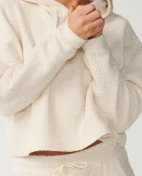 Rip Curl Cala Nights Textured Hoodie Natural Full detail