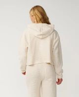Rip Curl Cala Nights Textured Hoodie Natural Full back view