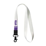 Thread Wallets TCU Neck Lanyard in TCU White front view