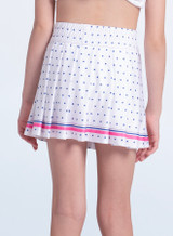 Lucky in Love Girls' Bold Statement Pleat Skirt in White side view