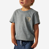 Burlebo Boys' Mallard Camo Dog Tee Dark Heather Grey Front