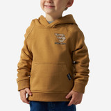 Burlebo Boys' Mallard Camo Dog Hoodie Light Brown Front