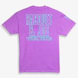 TYLER'S Youth Neon Block Tee Neon Violet/Neon Blue back view