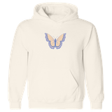 Tiny Whales Girls' Peace Tour Hoodie in natural, front view