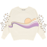 Tiny Whales Girls' Golden Era Crewneck Sweatshirt in Natural