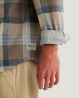 Free Fly Men's Gallatin Overshirt Desert Tan Plaid back