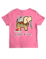 Puppie Love Girls' Ice Cream Pup Tee Azalea back view