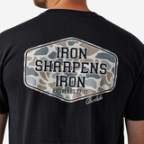 Burlebo Men's Iron Sharpens Iron Tee in Black side view