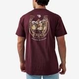 Burlebo Men's Horseshoe Tee in Maroon back view