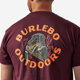 Burlebo Men's Duck Down Tee Maroon side view