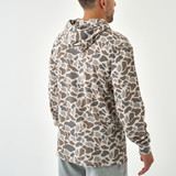 Burlebo Men's Thermal Hoodie in Classic Deer Camo side view