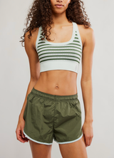 FP Movement Women's Go To Stripe Sports Bra Blue Ash Combo back view