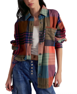 Free People Ashley Plaid Shirt Screenshot fabric close-up