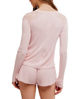 Free People Made You Blush Layering Top Heather Grey front view