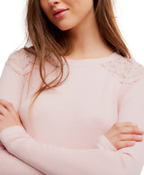 Free People Made You Blush Layering Top Heather Grey back view
